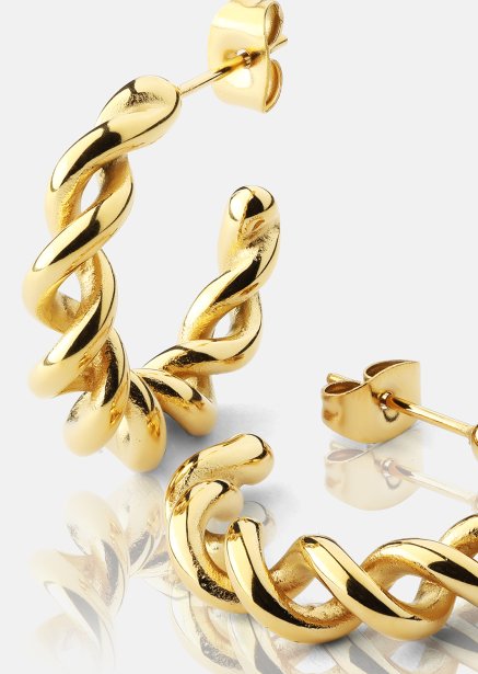 Korvakoru Twist of Gold - 18k Kullattu