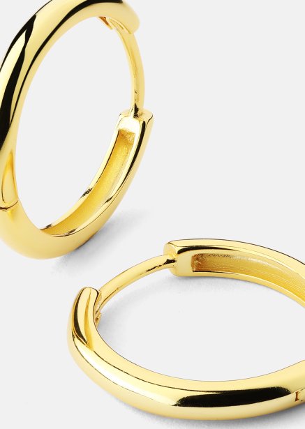 Korvakoru Shine Hoops - 18k Kullattu