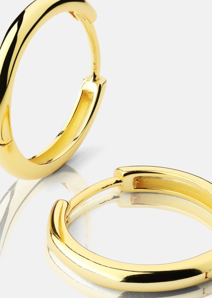 Korvakoru Shine Hoops - 18k Kullattu