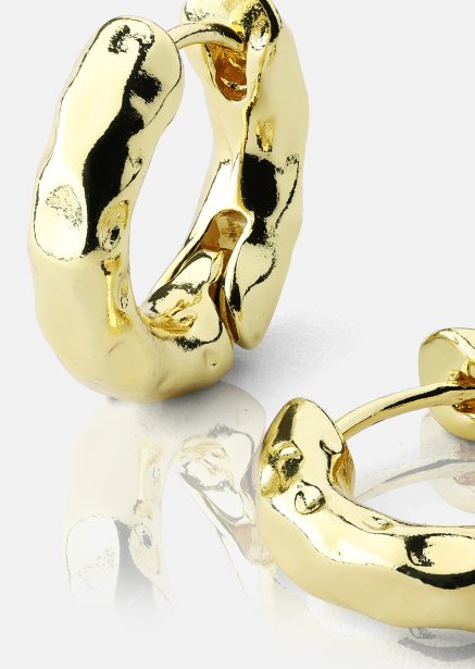 Korvakoru Luxe Ripple Hoops - 18k Kullattu