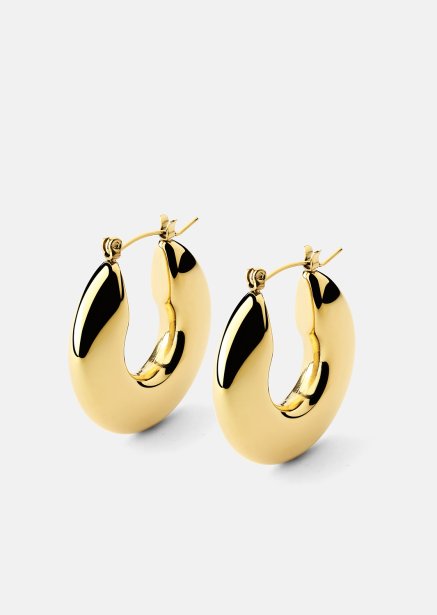 Korvakoru Luna Bold Hoops - 18k Kullattu