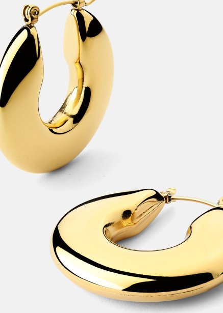 Korvakoru Luna Bold Hoops - 18k Kullattu