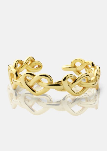 Sormus Heart Link - 18k Kullattu