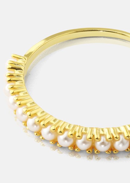 Golden Pearl Serenity Sormus - 18k Kullattu