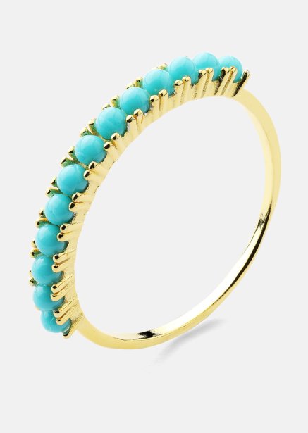Blue Pearl Elegance Sormus - 18k Kullattu