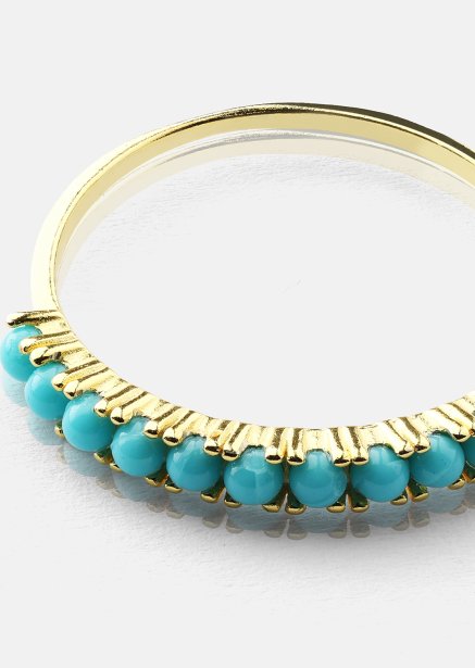Blue Pearl Elegance Sormus - 18k Kullattu