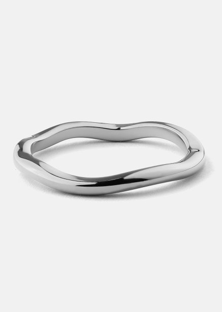 Sormus Wave Silver- Hopeoitu