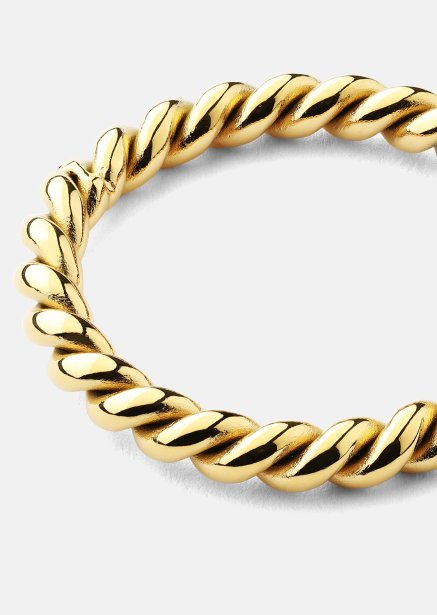 Sormus Golden Twist - 18k kultapäällysteinen