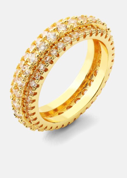 Sormus Crystal Shimmer - 18k kultapäällysteinen
