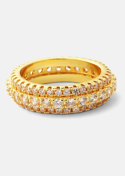 Sormus Crystal Shimmer - 18k kultapäällysteinen