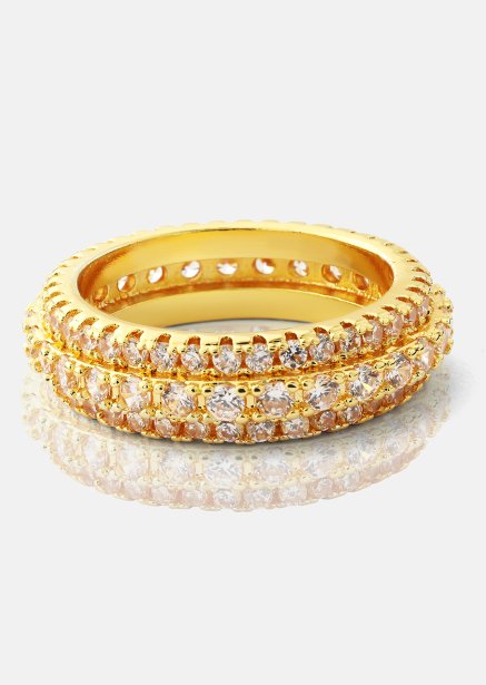 Sormus Crystal Shimmer - 18k kultapäällysteinen