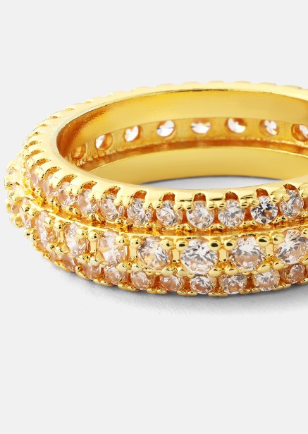 Sormus Crystal Shimmer - 18k kultapäällysteinen