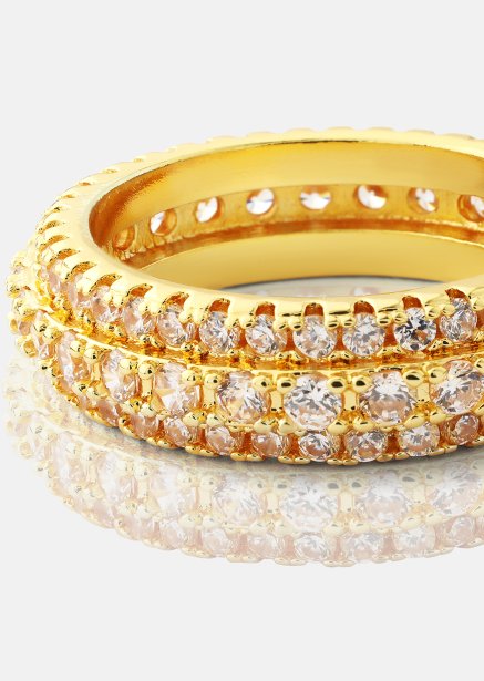 Sormus Crystal Shimmer - 18k kultapäällysteinen