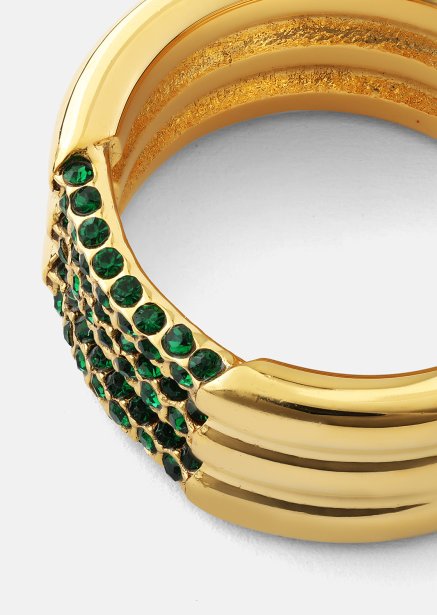 Sormus Green Lumière - 18k kultapäällysteinen