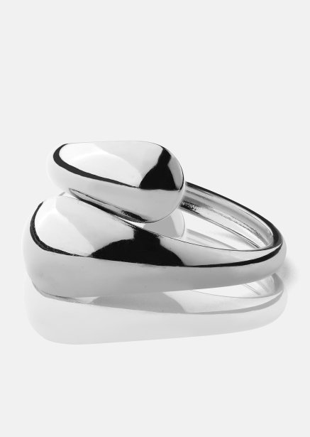 Sormus Bold Drops - Hopeoitu