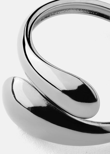 Sormus Bold Drops - Hopeoitu