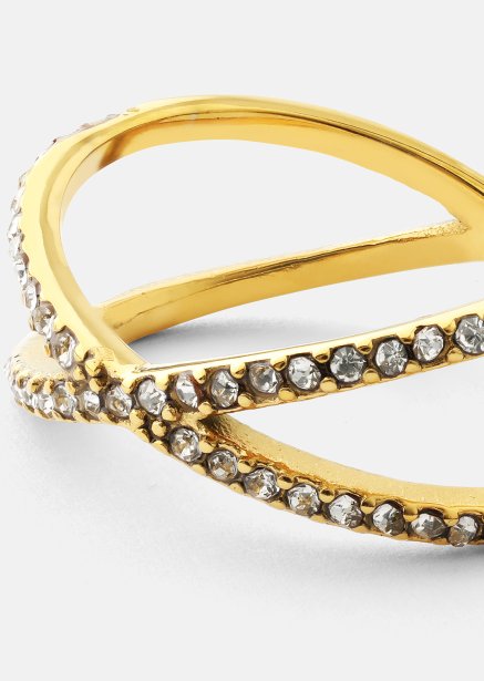 Sormus Sparkle X - 18k kultapäällysteinen