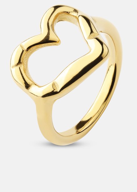 Sormus Heartbeat - 18k Kullattu