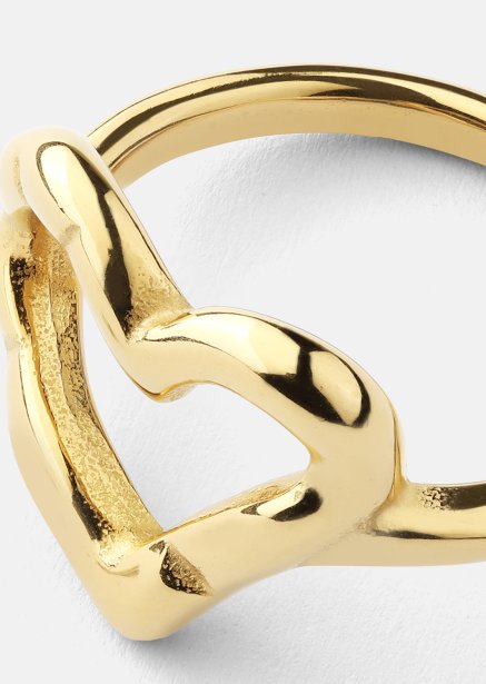 Sormus Heartbeat - 18k Kullattu