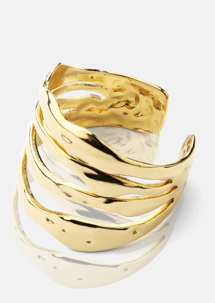 Sormus Wave - 18k Kullattu