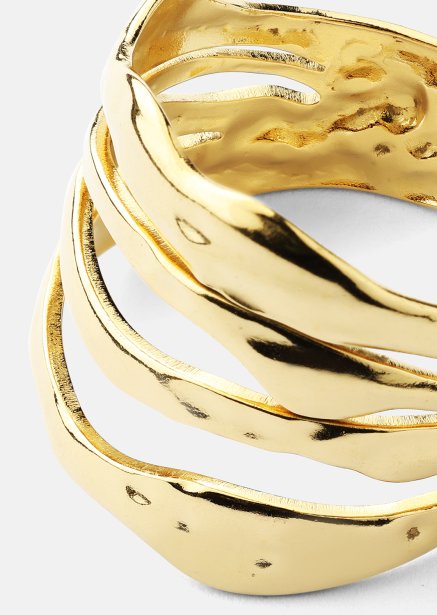 Sormus Wave - 18k Kullattu