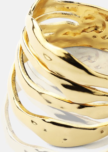 Sormus Wave - 18k Kullattu