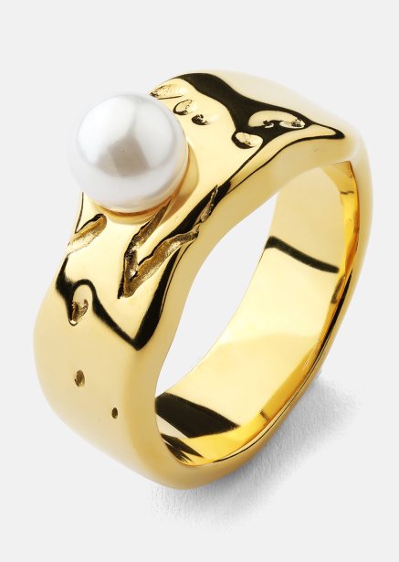 Sormus Pearl Serenity - 18k Kullattu