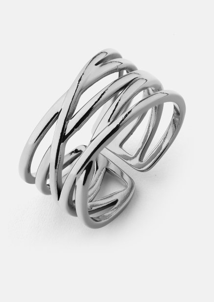 Sormus Silver Maze - Hopeoitu