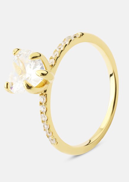Heartlight Solitaire Sormus - 18k Kullattu