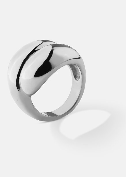 Sormus Bold Flow - 18k Hopeoitu