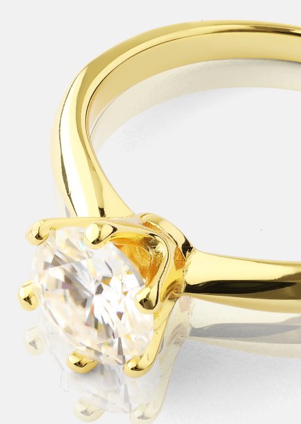 Sormus Solitaire - 18K Kullattu