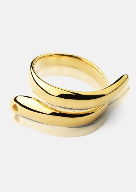 Sormus Wave - 18k Kullattu