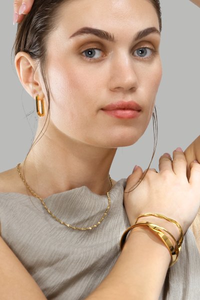 Rannekoru Twist Cuff - 18k Kullattu