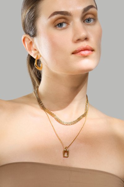 Kaulakoru Geometrisk Grace – 18k Kullattu