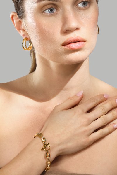 Korvakoru Dual - 18k Kullattu