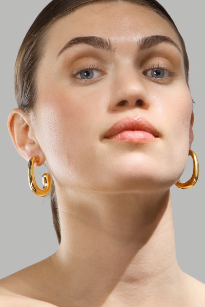 Korvakoru Elegant Curve - 18k Kullattu