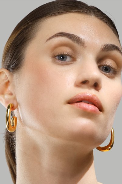 Korvakoru Elegant Curve - 18k Kullattu