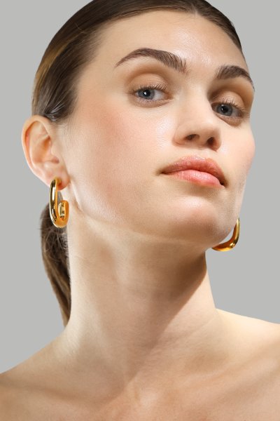 Korvakoru Elegant Curve - 18k Kullattu