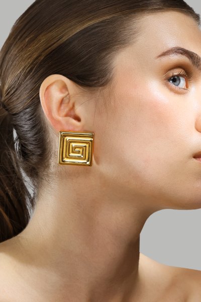 Korvakoru Geometric Glow - 18k Kullattu