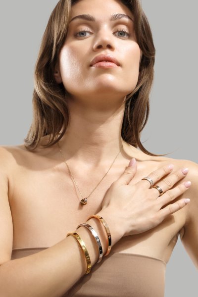 Sormus Gloomy - 18k Rose Kullattu