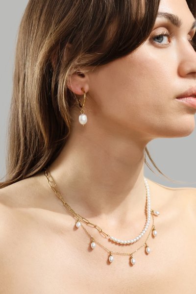 Kaulakoru Pearl Harmony - 18k Kullattu