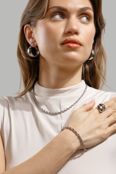 Rannekoru Twisted Link- Silver Plated