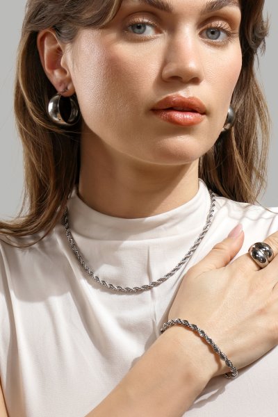 Rannekoru Twisted Link- Silver Plated