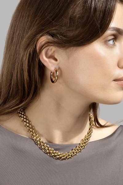 Kaulakoru Bold Weave - 18k Kullattu