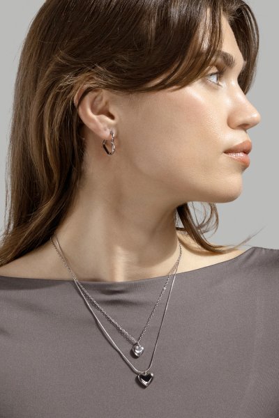Korvakoru Heart's Embrace - Silver Plated