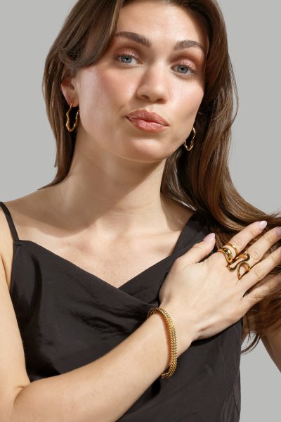 Sormus Infinity Flow - 18k Kullattu