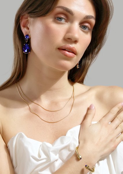 Azulora Blue Korvakorut – 18k Kullatut