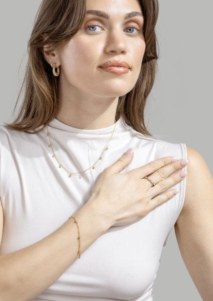 Korvakorut Crystal Hoops - 18k Kullatut