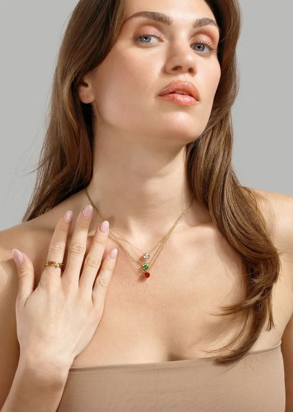 Trinity Prisma Sormus - 18k Kullattu