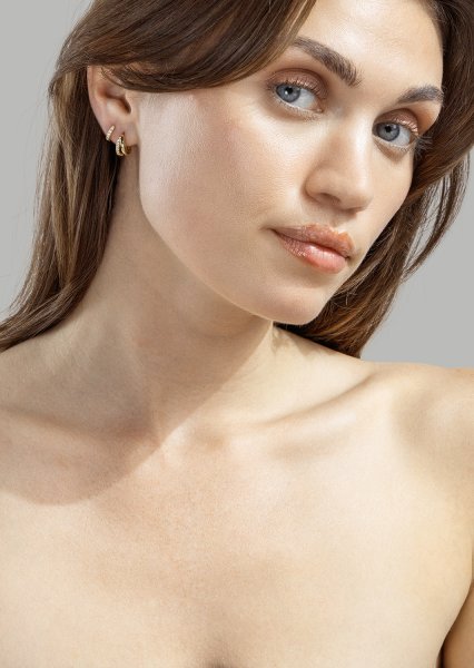 Korvakoru Aurora Curve - 18k Kullattu